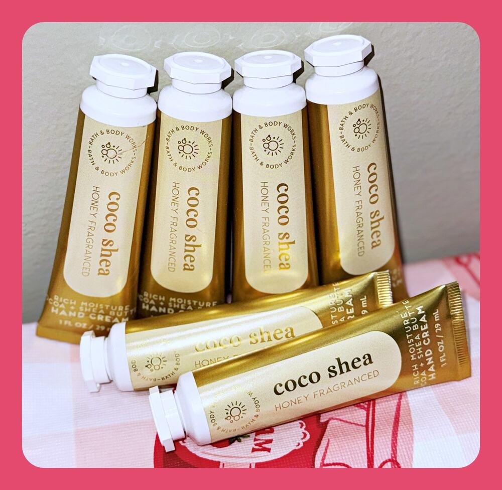Bath & Body Works 1 fl oz Hand Cream Coco Shea Honey Fragranced 6 pcs